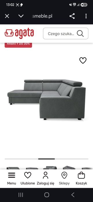 Narożnik z funkcją spania