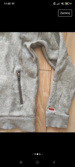 Szara wygodna sportowa bluza z kapturem Roxy S
