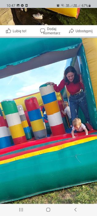 Sprzedam zamki dmuchane dmuchance, dmuchana zjeżdzalnia. Tor przeszkód