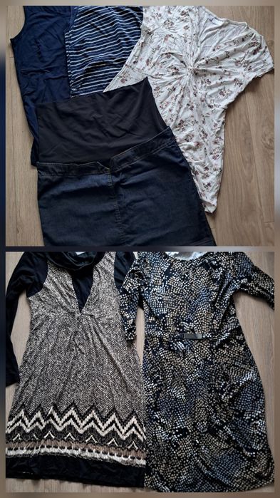 Ubrania ciążowe L/XL. Zestaw składa sie z 2 koszulek na ramiączkach, p