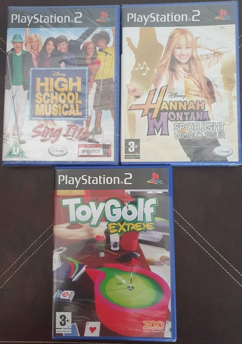 Jogos PS2 vintage: Toy Golf, H. Montana, High School Musical - Selados