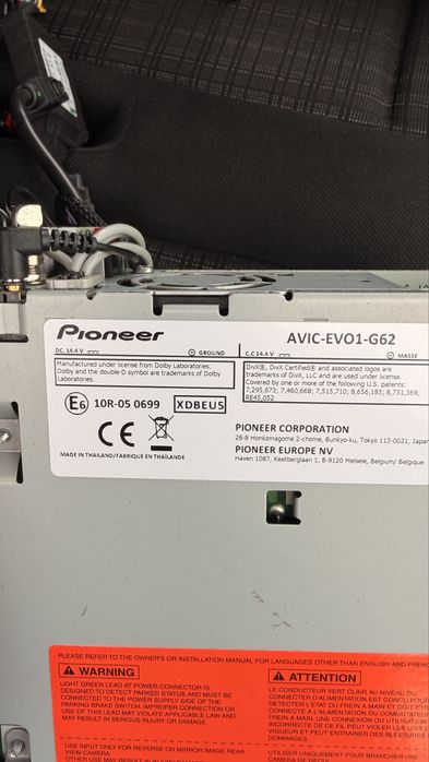 Auto Radio Pionneer AVIC-EVO1-G62 Mercedes Vito 2019
