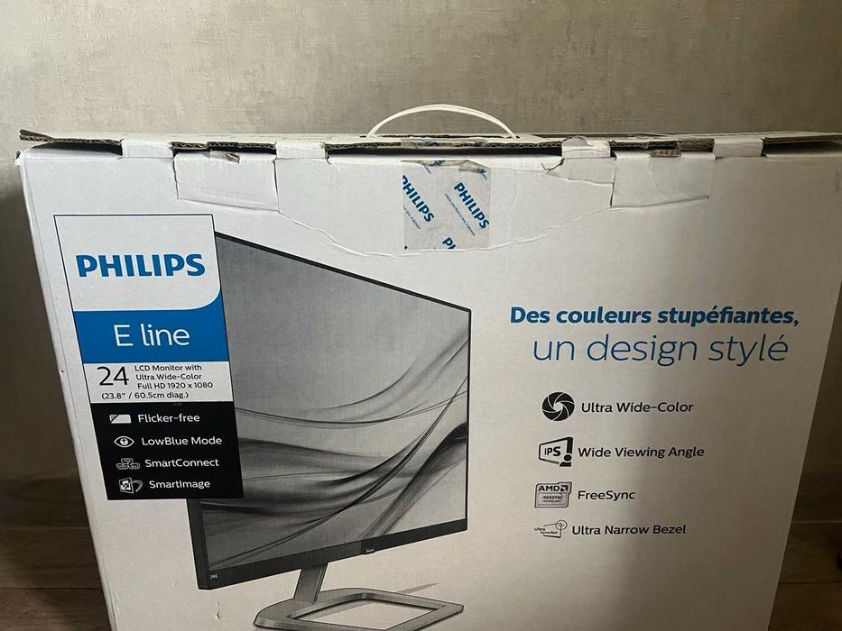 Монітор 23.8" Philips E-Line 246E9 IPS, 75Hz, FreeSync, VESA
