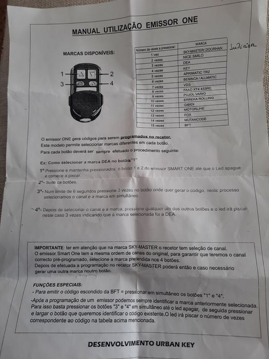 Comando portão universal