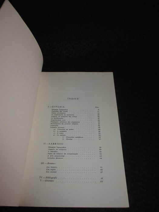 Livro Citânia De Briteiros e Castro de Sabroso Mário Cardoso 1986