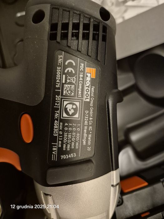 Protool  PDC 18-4 Compact. Nowa brak ładowarki