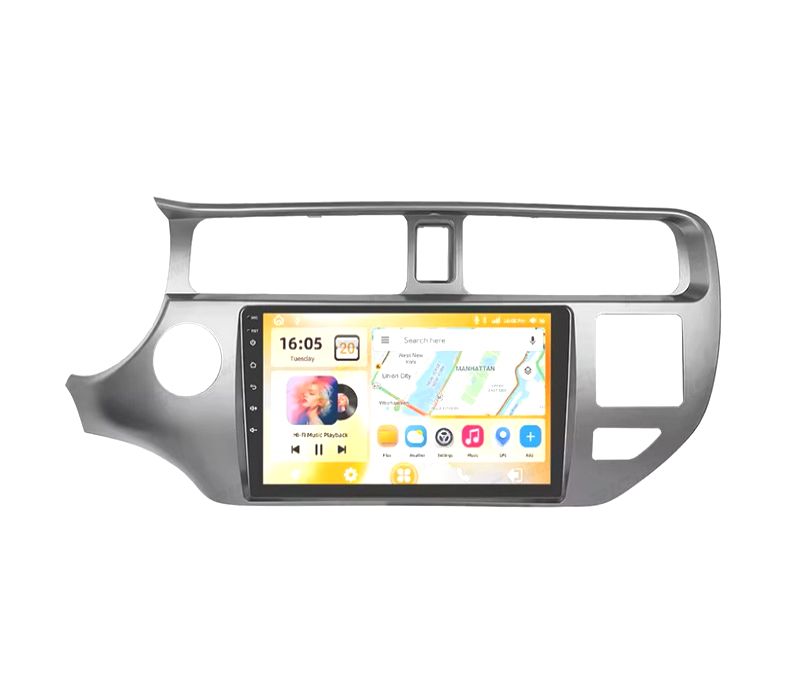 RÁDIO GPS 9'' ANDROID 13 KIA RIO 12-14 2 DIN 4GB+64GB