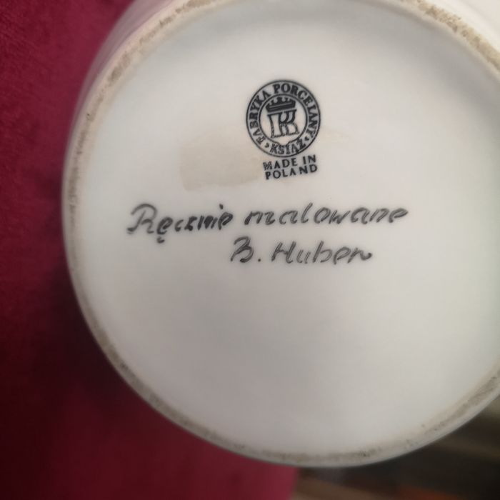 Wazon z Fabryki Porcelany  Książ ręcznie 36 cm