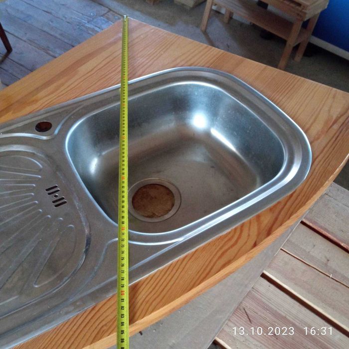 Мийка кухонна з кутовою столешнею