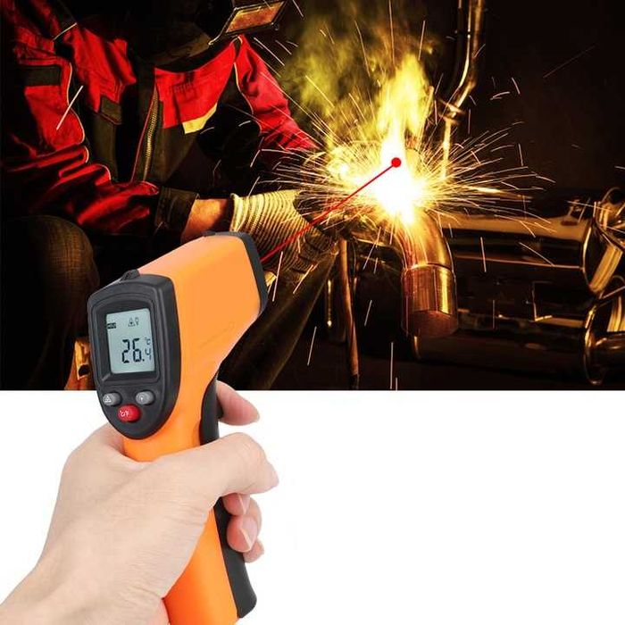 TERMOMETR na podczerwień laserowy pistolet bezkontaktowy miernik LCD