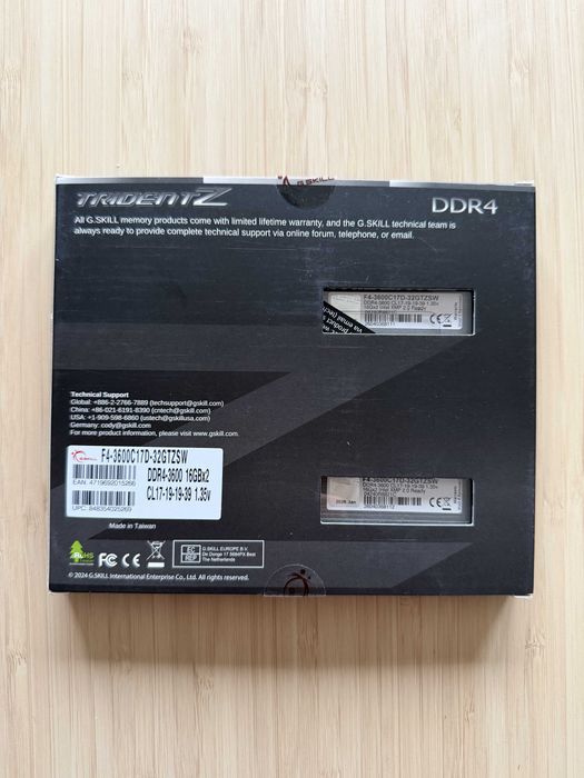 RAM 32GB 2x16GB F4-3600C17D-32GTZSW