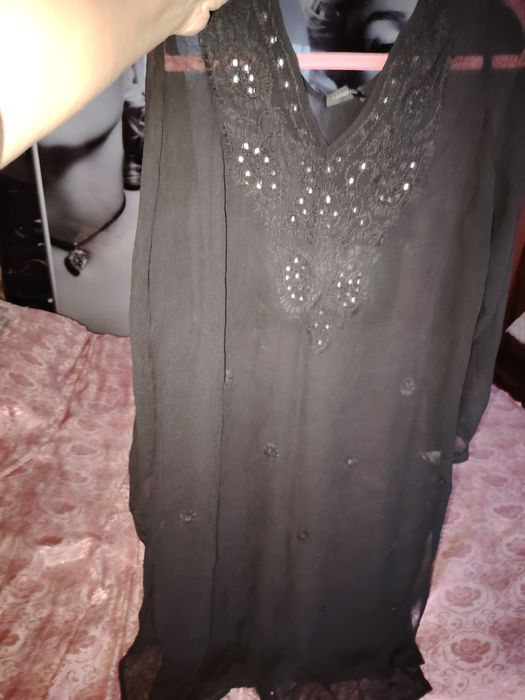 Рубашка туника на пуговицах шифоновая XL можнотна пляж