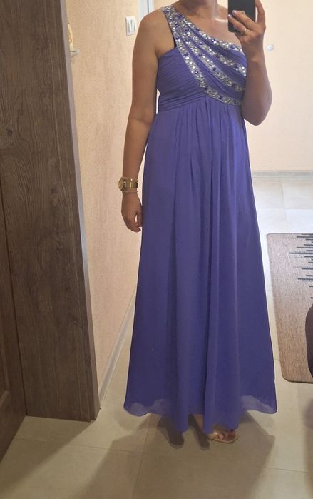 Sukienka dluga liliowy kolor