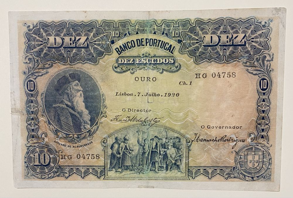 Nota 10$00 Esc. 1920