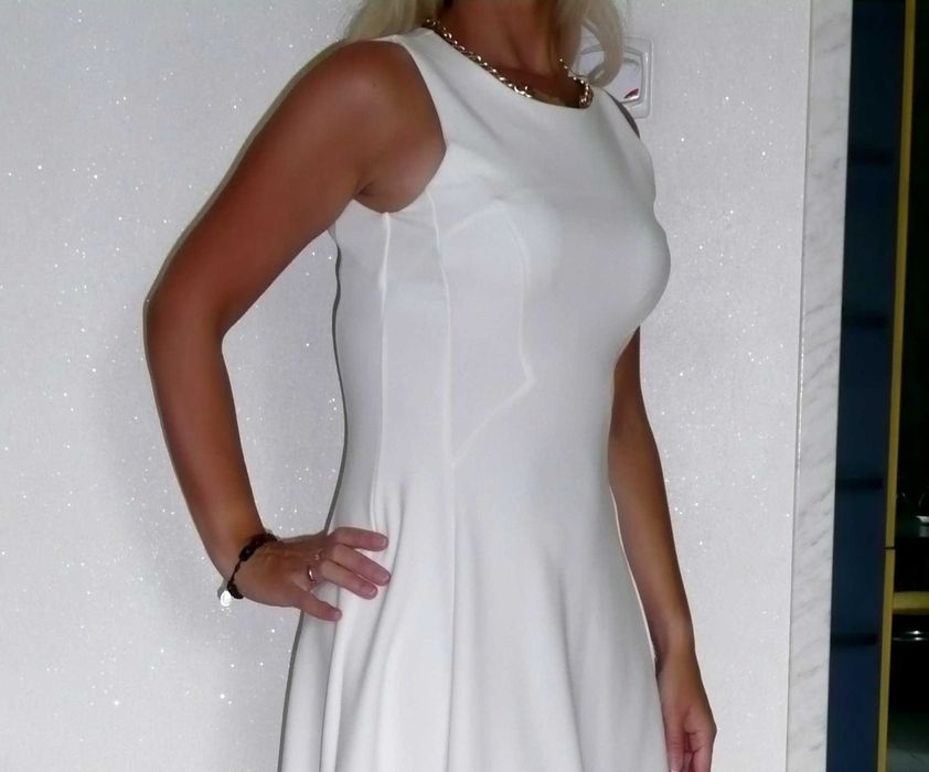 Biała elegancka sukienka Reserved rozm 36/S