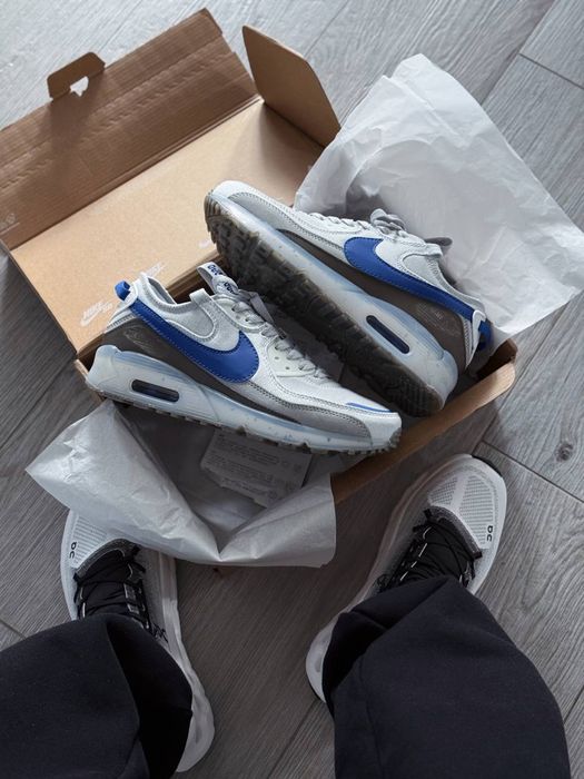 Топ Якість! Кросівки Nike Air Max Terrascape 90 ‘Pure Platinum Hyper Royal’ Аір Макс 90