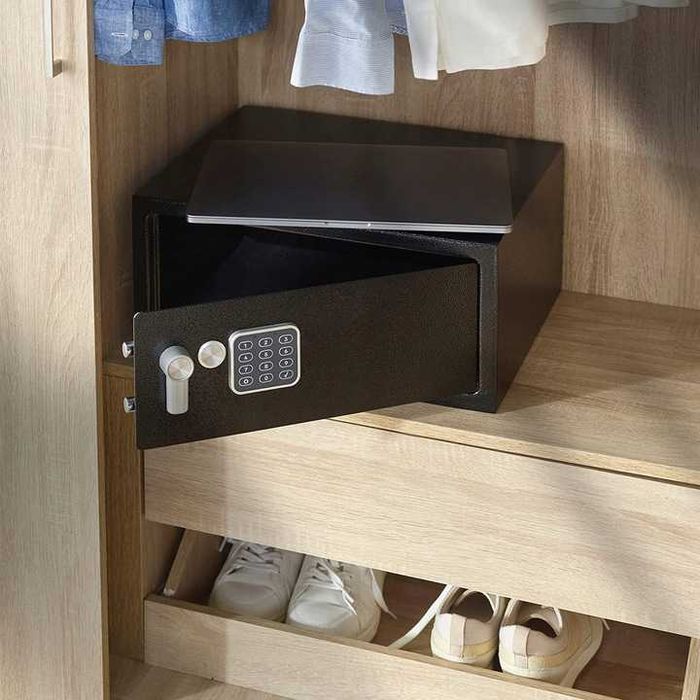 SOLIDNY Sejf na laptopa dokumenty SZYFR KOD elektroniczny kasa MOCNY