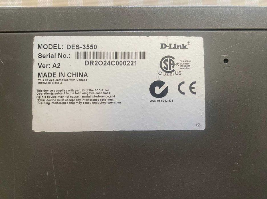 Комутатор D-Link DES-350 | 24 порти | Б/у | Робочий стан