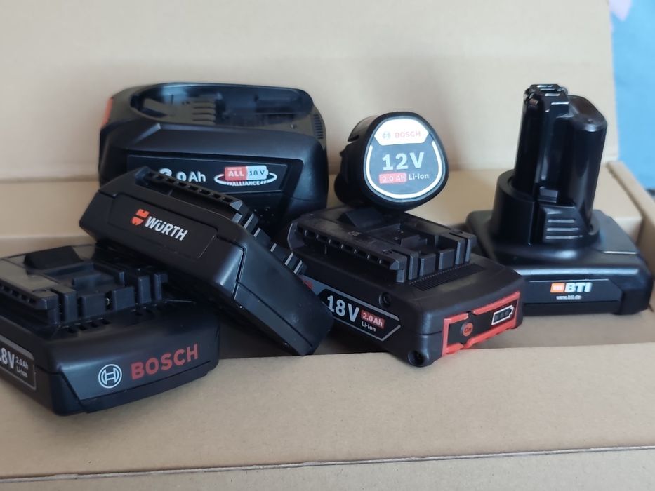Акумулятори Bosch 18V, 12V 2-4 Аh та аналоги
