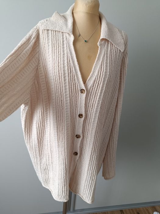 Sweter kardigan z kołnierzem Next r 50 52