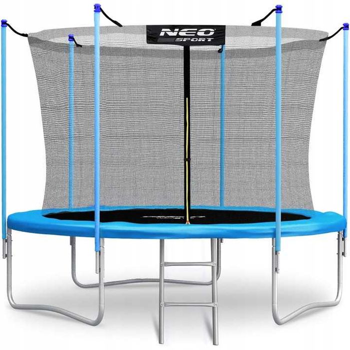 Trampolina Ogrodowa dla dzieci 252cm do ogrodu drabinka