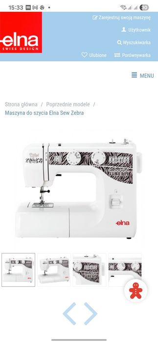 Maszyna do szycia Elna zebra