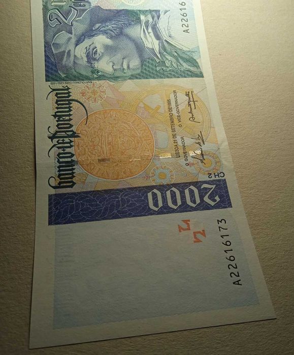 Nota 2 mil escudos 1995 NOVA - Envio Gratis