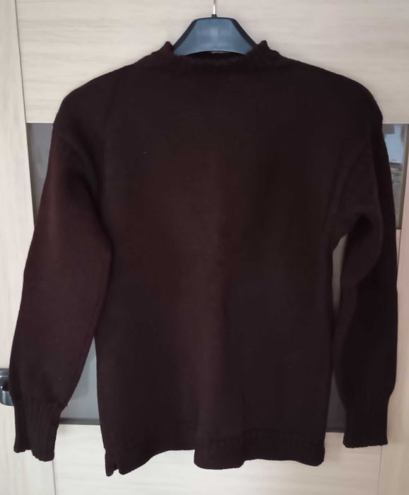 Коричневий теплий светр вовна на 44-46 розмір