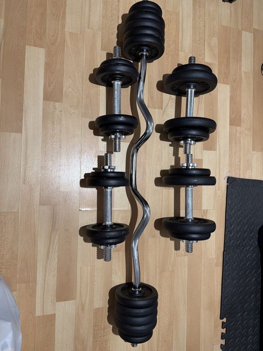 Hantle z obciazeniem zeliwnym