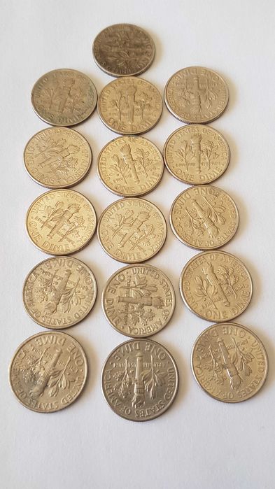 14 Moedas USA - ONE DIME
