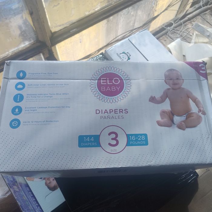 Підгузники Diapers Elo baby 3 144 шт. США