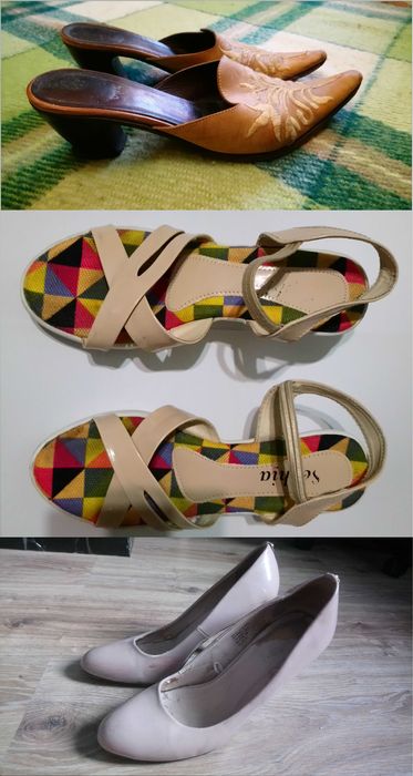 Босоніжки на танкетці мюлі сабо 38.5 39 40 туфлі