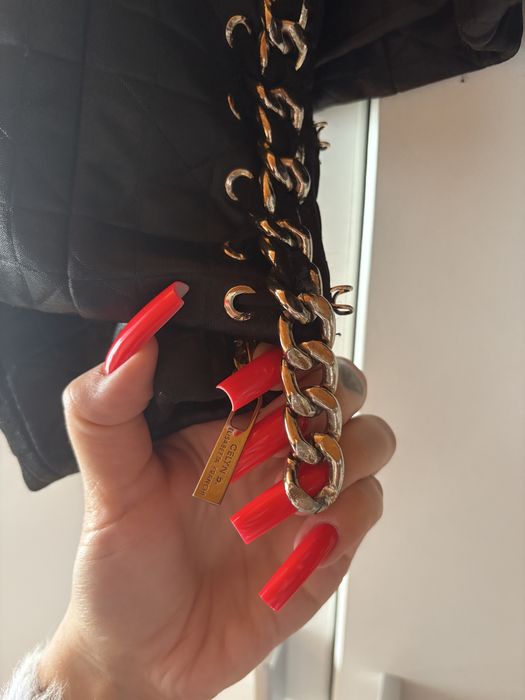 Kurtka pikowana ramoneska s 36 elisabetta franchi