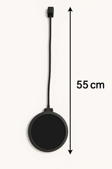 Filtr Pop do Mikrofonu, Osłona, Filter, Okrągły, 15 cm, giętkie ramię