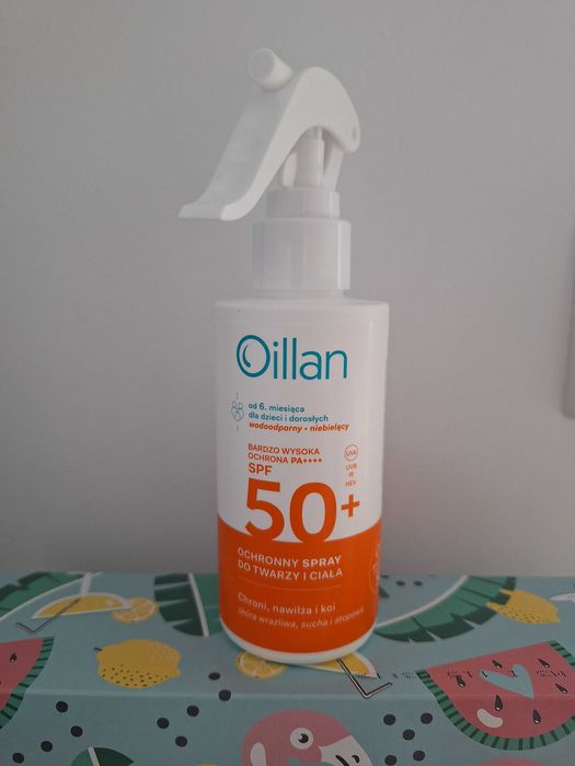 Oillan Ochronny spray do twarzy i ciała SPF 50+