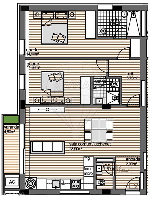 Apartamento T2 para venda