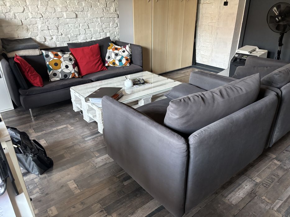 Kanapa Plus Dwa Fotele Styl Loft