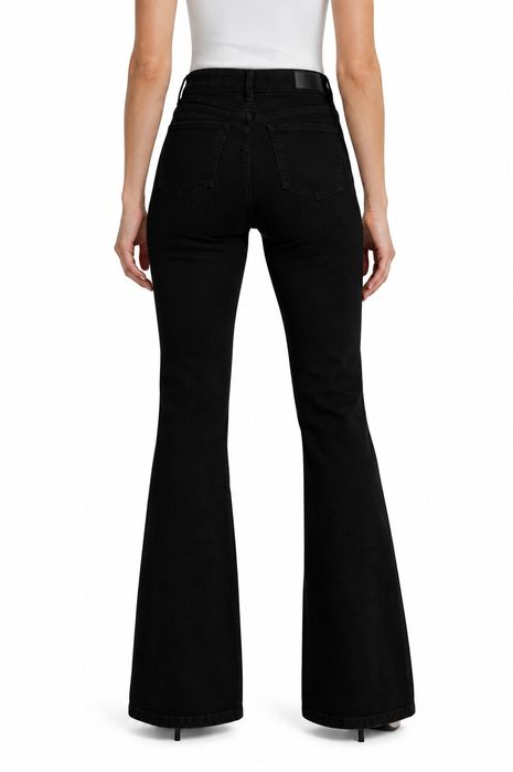 Spodnie Jeansy Flare Wysoki Stan XS