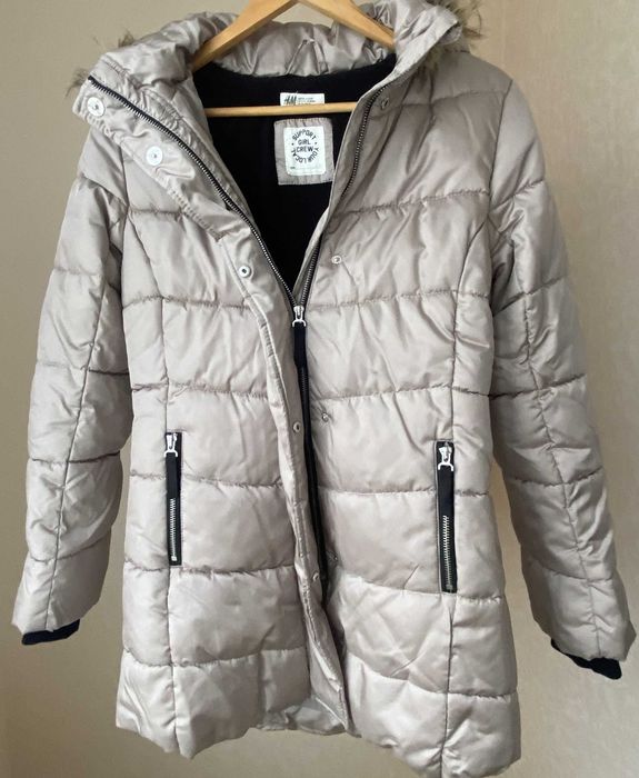 Стильна зимова куртка-парка H&M з хутром  158/164 см 12-14+ років