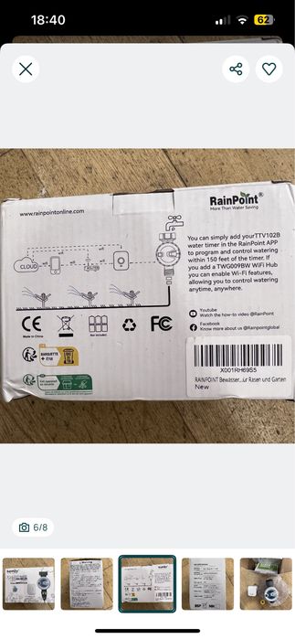 Programador temporizador wifi Rega RainPoint - NOVO
