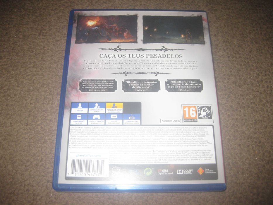 Jogo "Bloodborne" para a Playstation 4/Impecável!