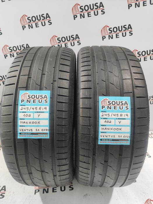 2 pneus semi novos 245-45R19 Hankook - Oferta dos Portes