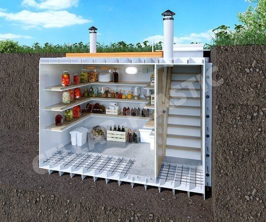 Погріб, сховище, підвал. Фундамент,  цоколь,  сходи