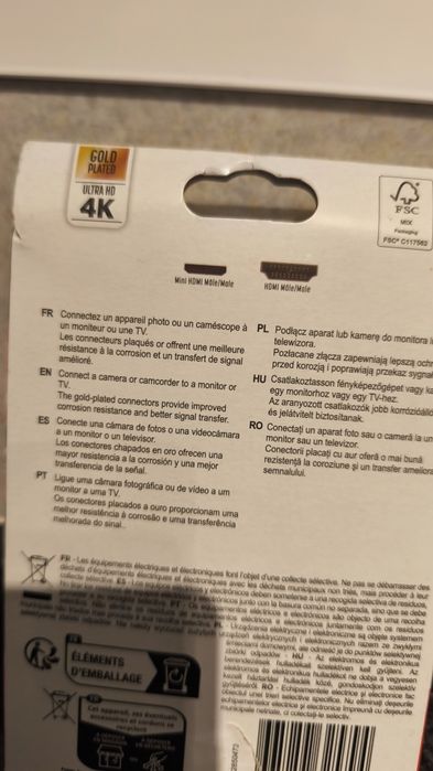 Cabo mini HDMI para HDMI