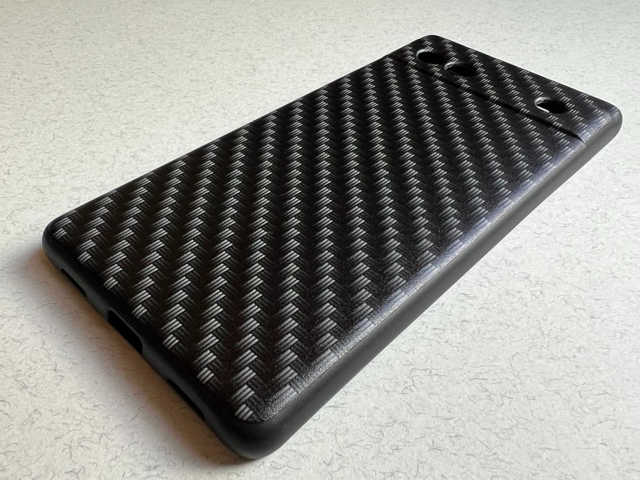 Google Pixel 6A чохол чорний "Carbon" м'який пластик чехол накладка