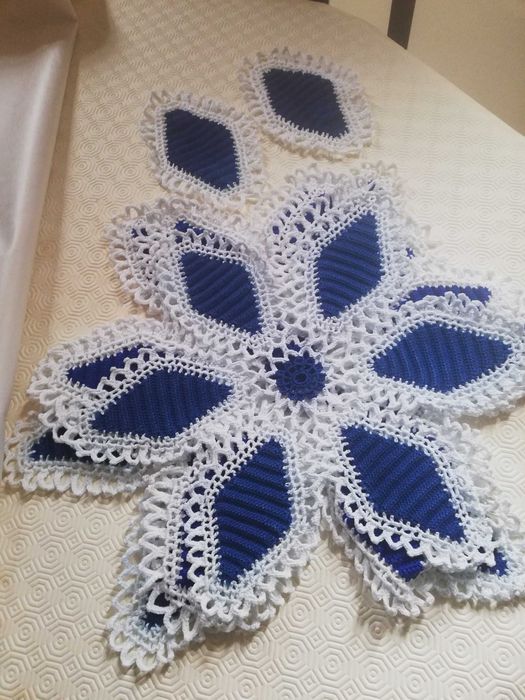 Conjunto naperons cozinha novos nunca usados em azul