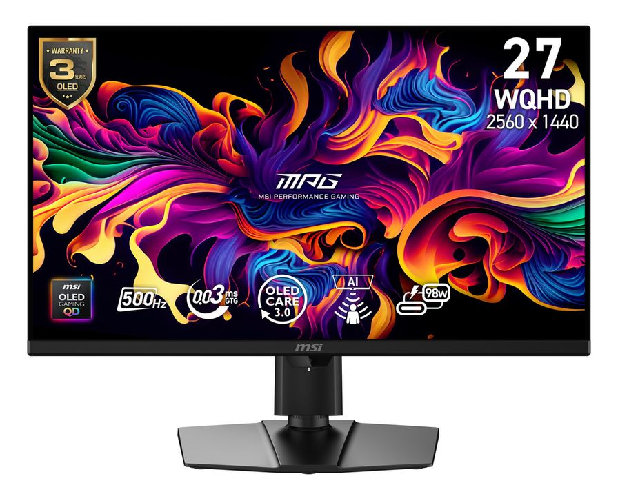 Monitor PC MSI MPG 271QR QD-OLED X50 WQHD 27'' 500Hz 0.03ms - DEFEKT