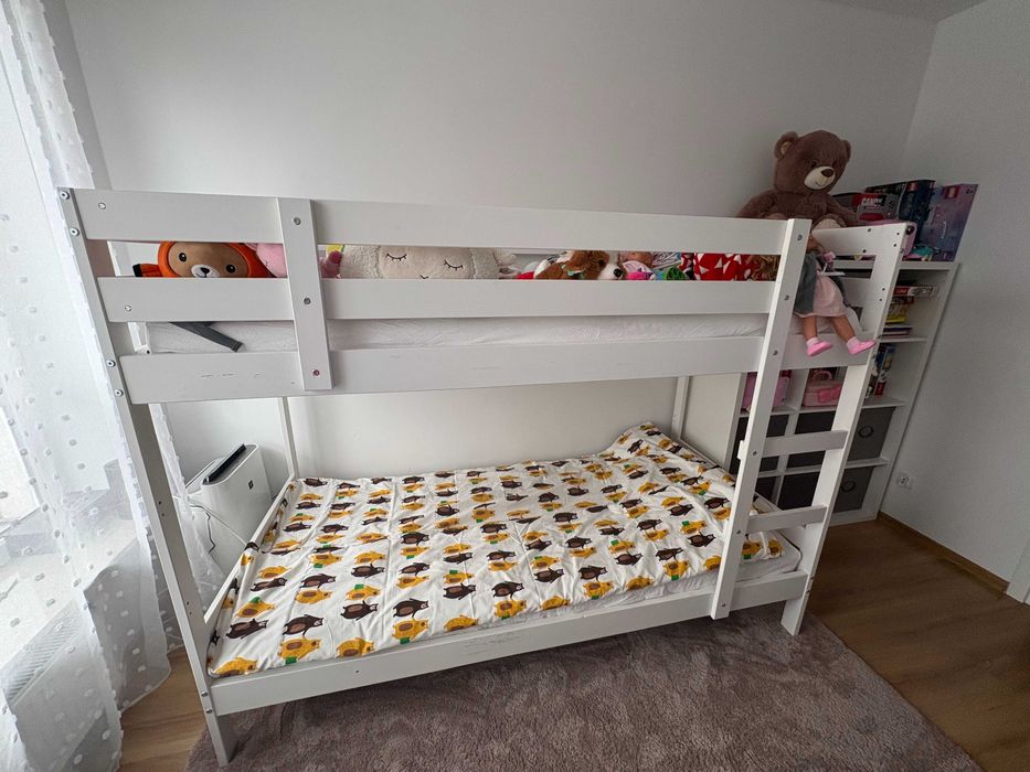 Łóżko piętrowe IKEA z 2 materacami- odbiór osobisty z demontażem