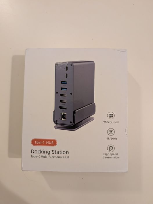 Hub USB 15w1 HDMI DP PD RJ-45 SD