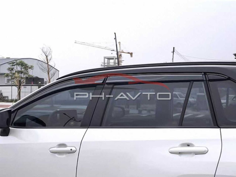 Вітровики Toyota RAV-4 2019+ 6 штучні Дефлектори Ветровики Дефлекторы